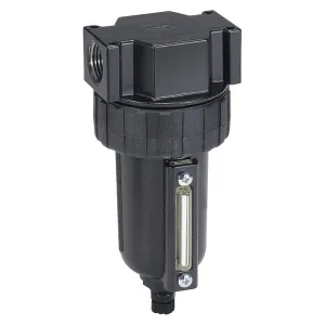 06F24BC Prep-Air II Series 06F Zinc Compact Particulate Filter, Metal Bowl/Sight Gauge/Twist Drain, 5 µ Element, 3/8" NPT Port Size