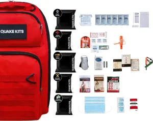 1 Person Quake Kits Emergency Kit for Disaster Preparedness - 72 Hour Kit - Emergency Go Bag with Food and Water, First Aid, and Emergency Preparedness Tools