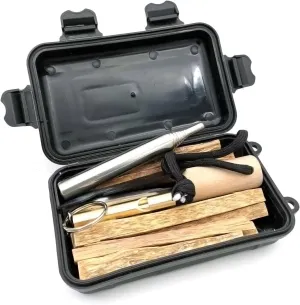 1 Set Fire Starting Kit Fire Starter Rod Fire Blowing Rod Survival Whistle