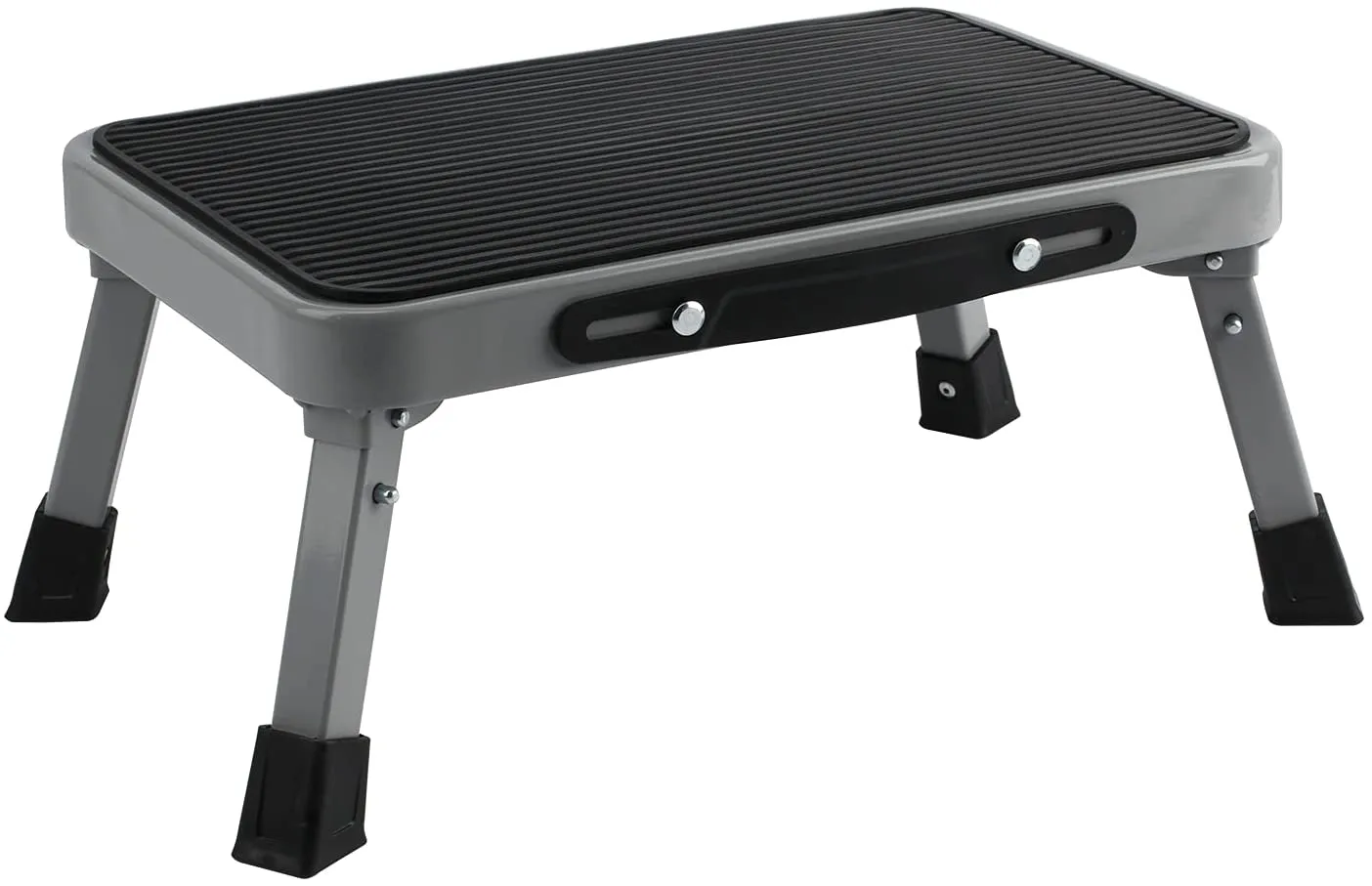 1-Step 330lbs Capacity Folding Metal Step Stool, Portable Step Ladder, Non-Slip, Sturdy
