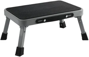 1-Step 330lbs Capacity Folding Metal Step Stool, Portable Step Ladder, Non-Slip, Sturdy