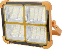 100W Solar Camping LED Light, Waterproof Rechargeable Battery