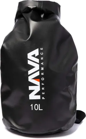 10L 10 Litre Capacity Drybag Dry Bag with Shoulder Strap - Black - Unisex - Heavy Duty PVC and Fabric Bag