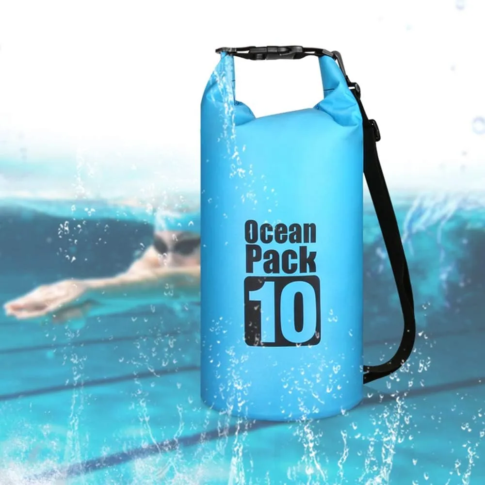 10L / 15L / 20L / 30L Outdoor Waterproof Dry Backpack Water Floating Bag Roll Top Sack for Kayaking Rafting Boating River Trekking