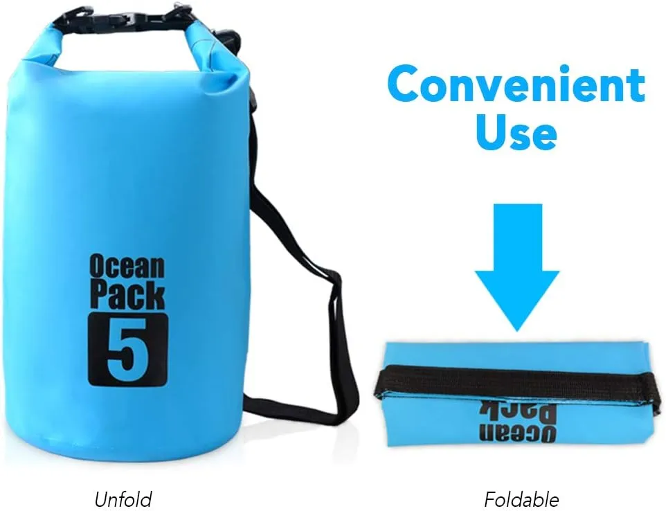 10L / 15L / 20L / 30L Outdoor Waterproof Dry Backpack Water Floating Bag Roll Top Sack for Kayaking Rafting Boating River Trekking