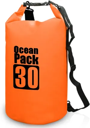 10L / 15L / 20L / 30L Outdoor Waterproof Dry Backpack Water Floating Bag Roll Top Sack for Kayaking Rafting Boating River Trekking