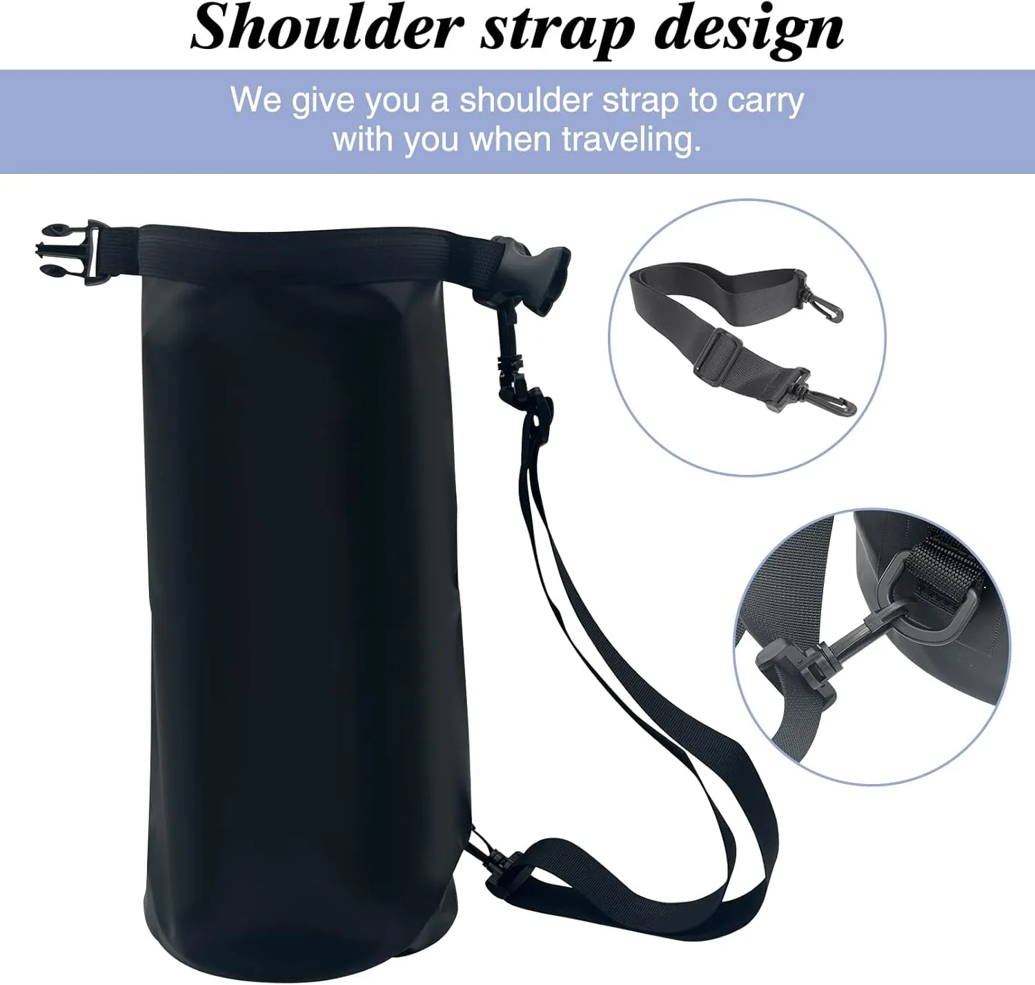 10L Large Dog Food Travel Bag with Shoulder Strap, Waterproof, Portable Puppy Feeder Container, Keeps Food Fresh for Camping Hiking