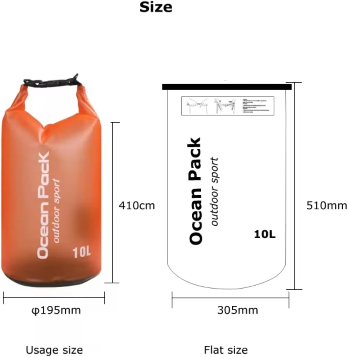 10L Waterproof Water Resistant Dry Bag Sack Storage Pack Pouch Swimming Kayaking Canoeing River Trekking Boating Sailing Fishing (Yellow)