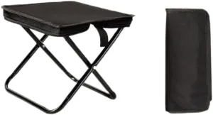 12 in Mini Folding Stool, Small Portable Folding Chair, Small Camping Stool Mortable Stool Can Hold Up to 240 Lbs, for Travel, Picnic, Hiking, Fishing, Barbecue(Black)