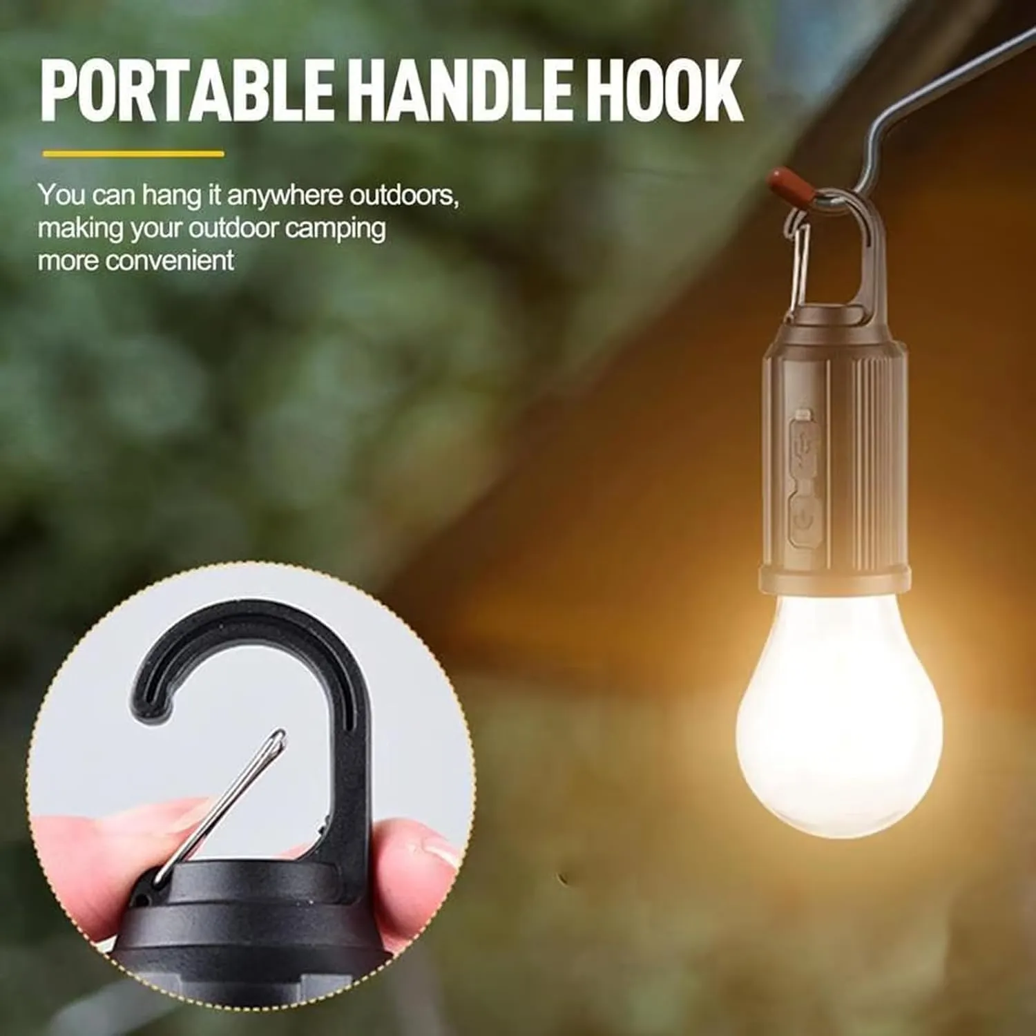 1/2/4 Pcs Shineshore Solar Rechargeable Hooked Camping Ligh, Solar Tent Lights USB Rechargeable LED Camping Lantern for Camping, Emergencies, Waterproof (Spherical, 4)