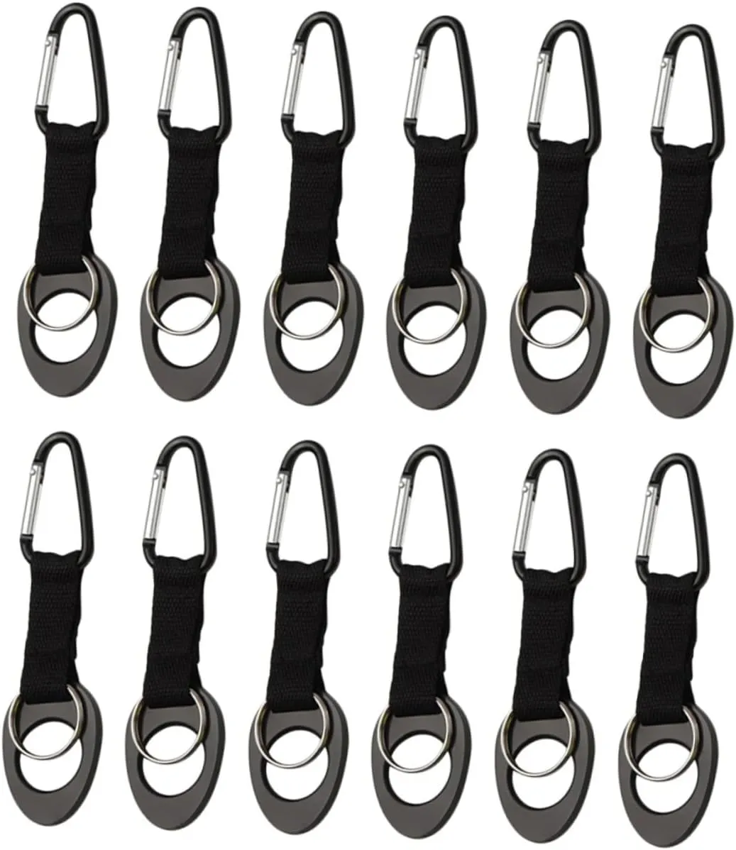 12Pcs Travel Bottle Buckles Durable Outdoor Water Bottle Hanging Clips for Hiking Climbing Versatile for Backpack Bicycle Use for