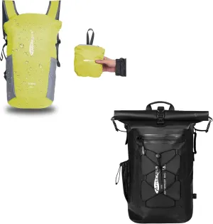 15L Ultralight Waterproof Hiking Backpack and 35L Waterproof Backpack, Heavy Duty Roll-Top Floating Dry Bag Backpack