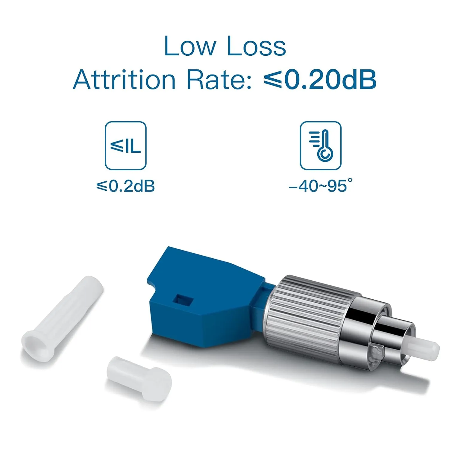 15PC Visual Fault Locator Fiber Adapter, Fiber Optic Connector, Single Mode 9/125um FC Male to LC Female Hybrid Optical Fiber Convertor Adapter Compatible with Optical Power Meter Visual Fault Locator