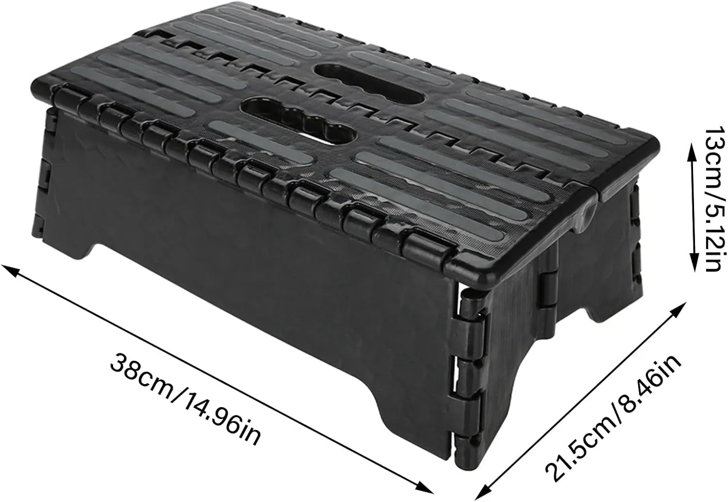 15" Folding Step Stool 330lb Capacity Anti-Slip One-Step Foldable Stool for Adults & Kids Compact Storage Kitchen Bathroom Bedroom Step-on Safety Design