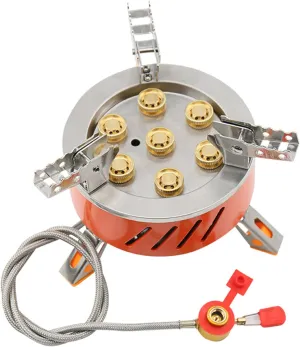 17800W Ultralight Portable Wind-Resistance Camp Stove Adjustable Camping Stoves Backpacking Stove with Piezo Ignition for Outdoor Camping/Hiking/Mountaineering Cooking,D
