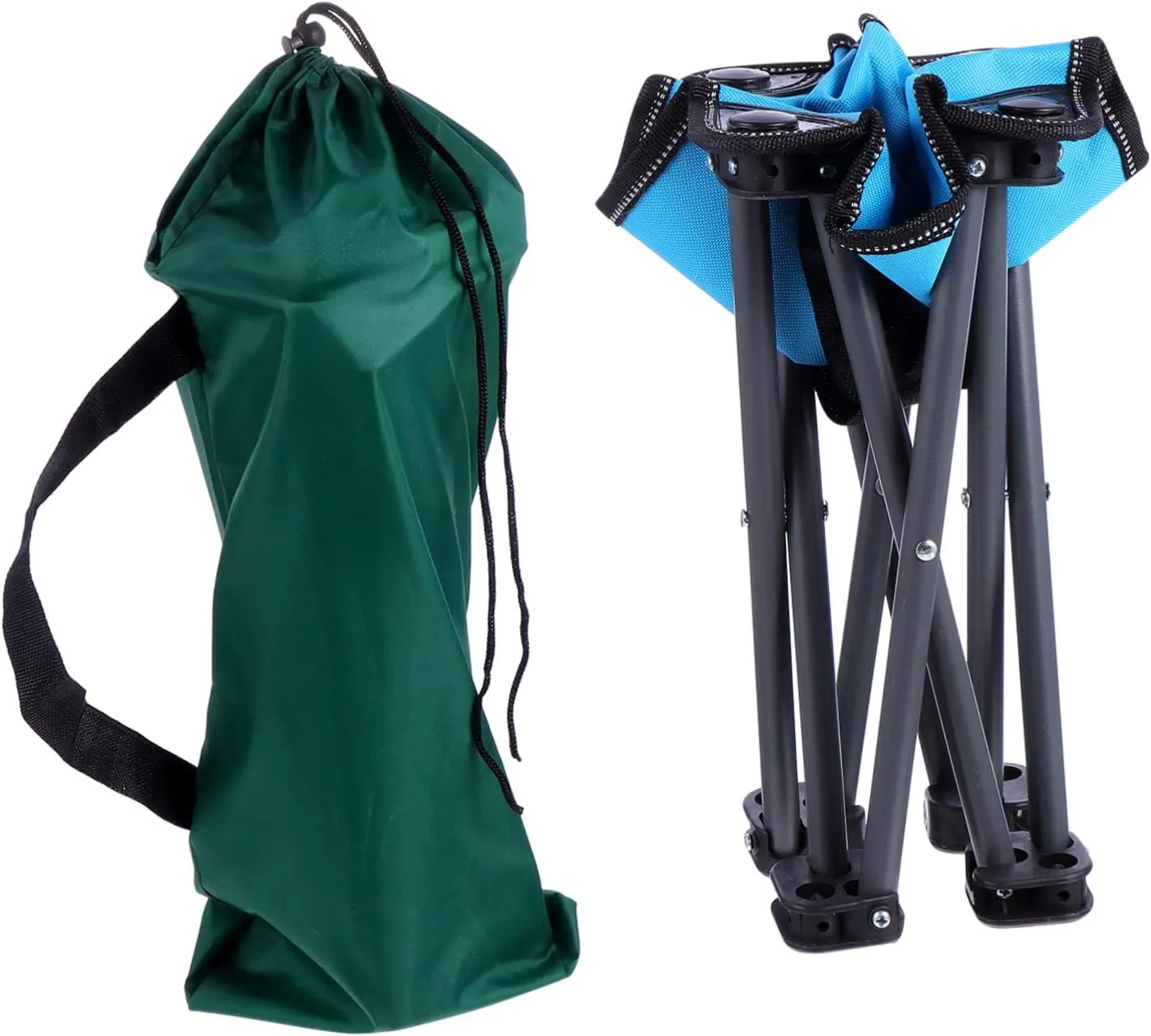 1Pc Folding Fishing Stool Compact Outdoor Camping Chair Lightweight Portable Design for Hiking and Fishing Durable Oxford and Construction Easy