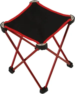 1pc Multipurpose Folding Stool Outdoor Fishing Chair Lightweight Design for Camping BBQ and Beach Use Red Color for All Outdoor Activities