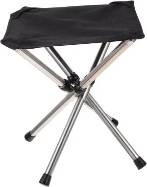 1pc Outdoor Portable Folding Fishing Stool Compact Stainless Steel Chair for Camping Hiking and Outdoor Activities Design Storage Bag Lightweight and