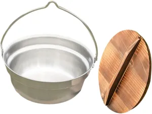 1set Stainless Steel Camping Cook Pot Multi-use Cooking Pot Lightweight Portable Cookware for Outdoor Activities Camp Cooking