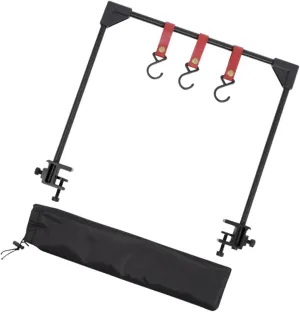 1set Versatile Camping Desktop Hanger Aluminum Alloy Outdoor Rack Detachable Design for and Installation for Camping Supplies Black