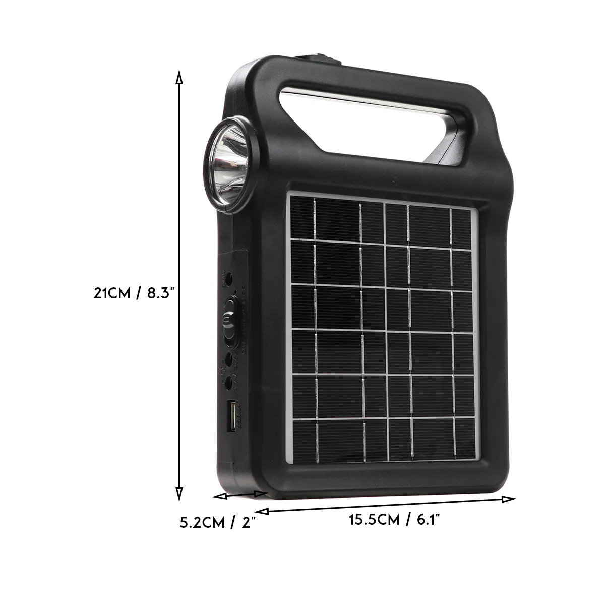 2-in-1 2W 6V Solar Panel Camping Light Solar Energy Spotlight Large Capacity Mobile Power Bank For Outdoor Hiking Hunting
