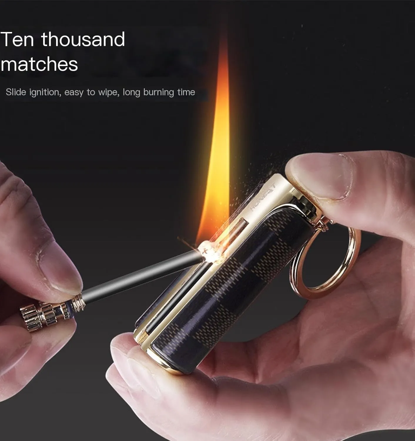 2 Pack Permanent Match lighters for Camping ， Reusable Match ，Forever Flint Fire Starter for Outdoor Survival, for Men(8)