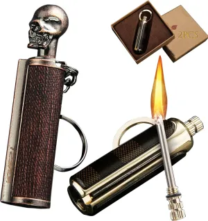 2 Pack Permanent Match lighters for Camping ， Reusable Match ，Forever Flint Fire Starter for Outdoor Survival, for Men(8)