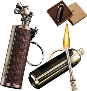 2 Pack Permanent Match lighters for Camping ， Reusable Match ，Forever Flint Fire Starter for Outdoor Survival, for Men(9)