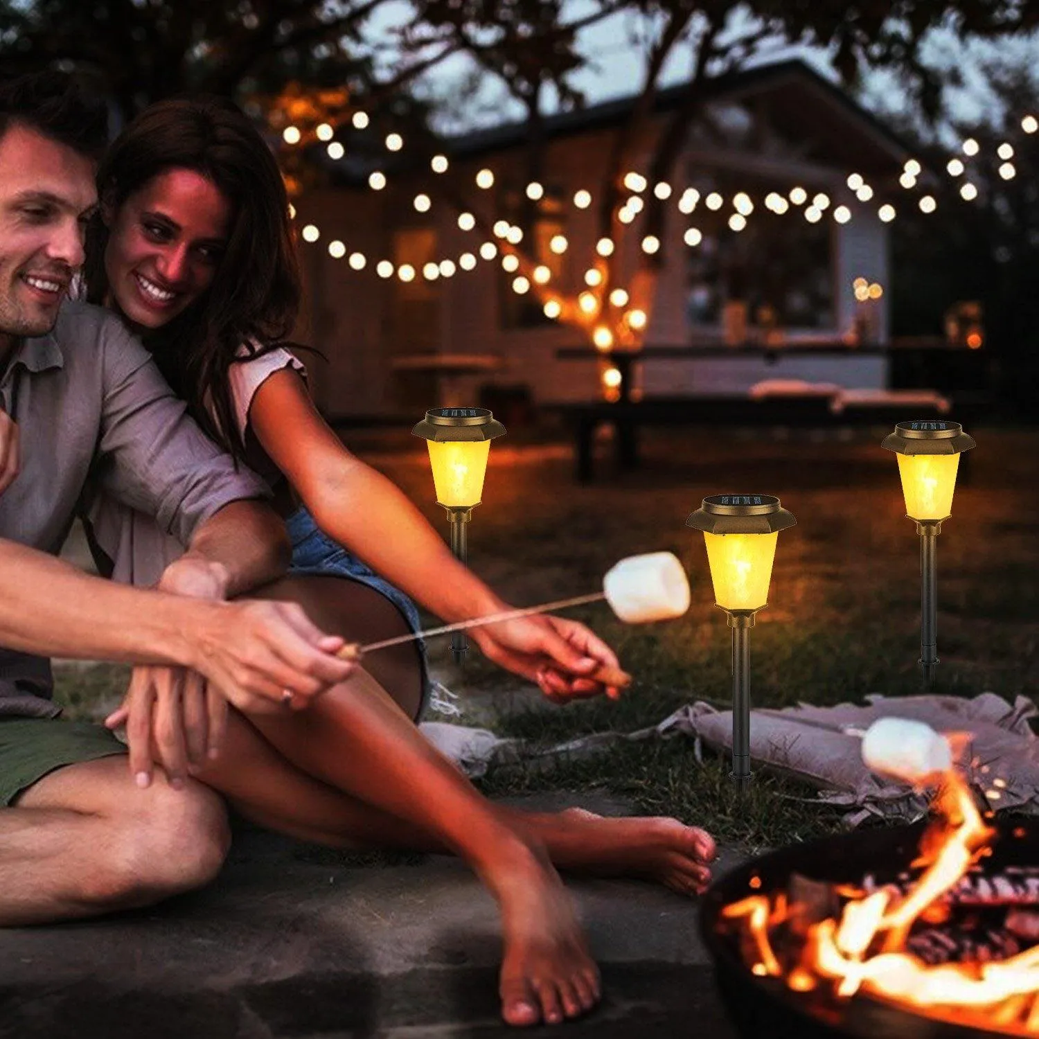 2-Piece: Solar Flame Torch Light