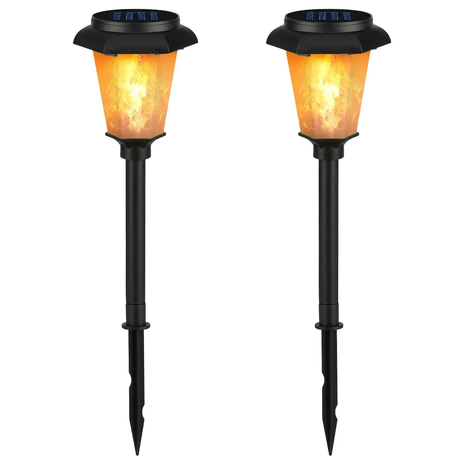 2-Piece: Solar Flame Torch Light