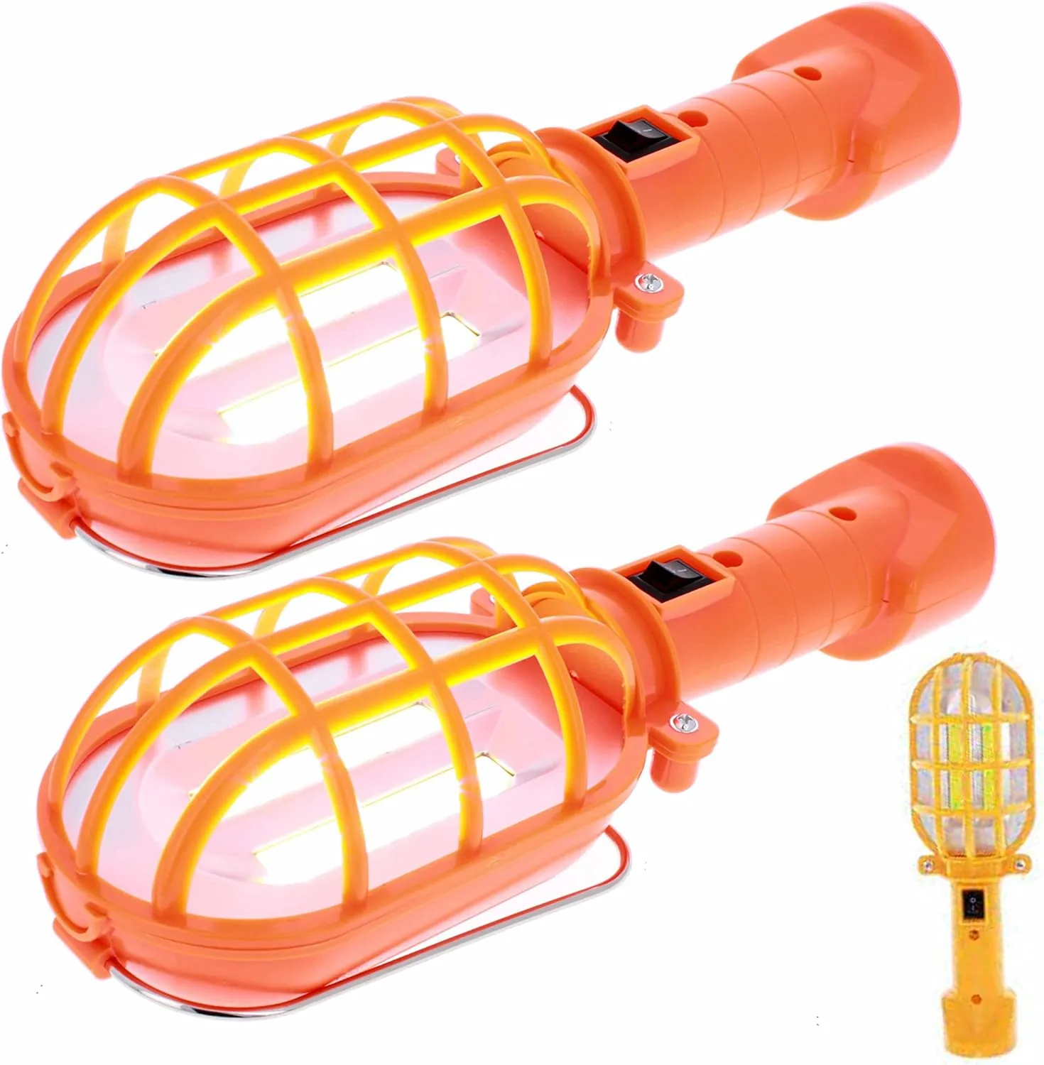 2 Work Light Mechanic COB LED Lamp Magnetic Base Bright 400 Lumen Trouble Lights 2 COB LED Work Light Lamp Lantern Magnetic Base Bright Trouble Lights 400 Lumens Worklight Hanging Hook Flashlight