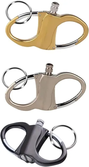 2025 New Lighter Key Chain, Metal Match Keychains, Novelty Keychain Lighter for Release, Gift for Men Women, Outdoor, Camping, Car, Home, Emergency Use (Black Sliver Gold)