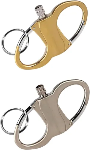 2025 New Lighter Key Chain, Metal Match Keychains, Novelty Keychain Lighter for Release, Gift for Men Women, Outdoor, Camping, Car, Home, Emergency Use (Gold Sliver)