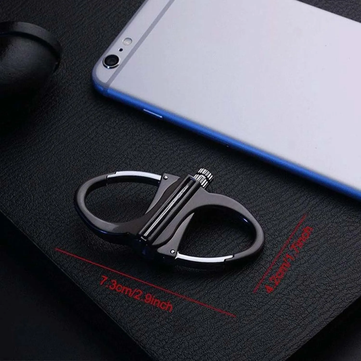2025 New Metal Keychain Lighter - Lighter Hidden in Key Chain Permanent Match Waterproof Fire Starter Key Ring for Outdoor Car and Home (Black-4pcs)