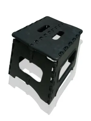2101 Folding Lightweight Plastic Stool (Black)