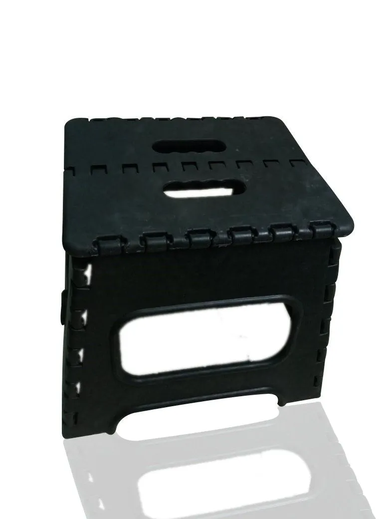 2101 Folding Lightweight Plastic Stool (Black)