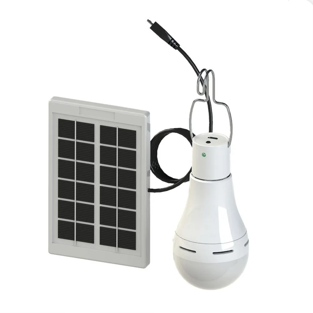 25LEDs 9W Portable Solar LED Camping Tent Lamp Lantern Bulb 5-level dimming 18650 Battery Solar Lamp