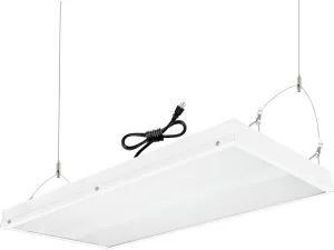 2FT Linear High Bay LED Light, 100W High Bay Led Shop Lights with US Plug,16000LM 5000K Linear Hanging Shop Light, 400W-500W HPS Eqv., 100-277V Commercial Hanging Lamp for Garage Warehouse