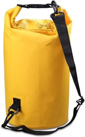 2L/5L/10L/15L/20L/30L Waterproof Dry Bag, Roll Top Dry Compression Sack, Keep Gear Dry Clean, for Kayaking, Beach, Rafting, Boating (Color : Yellow, Size : 15L)