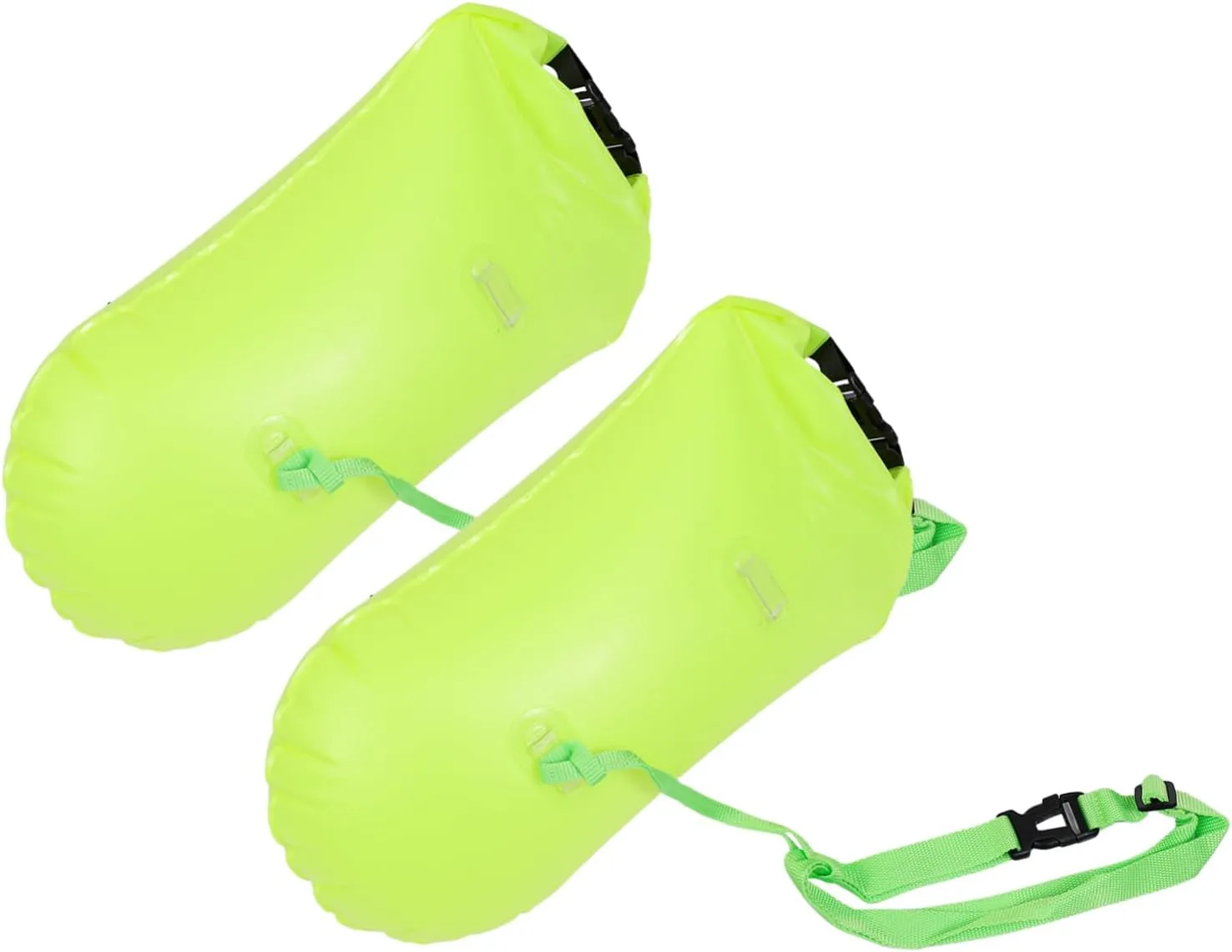 2pcs Floats Swim Waist for Adults Bags Floating Dry Bag Green