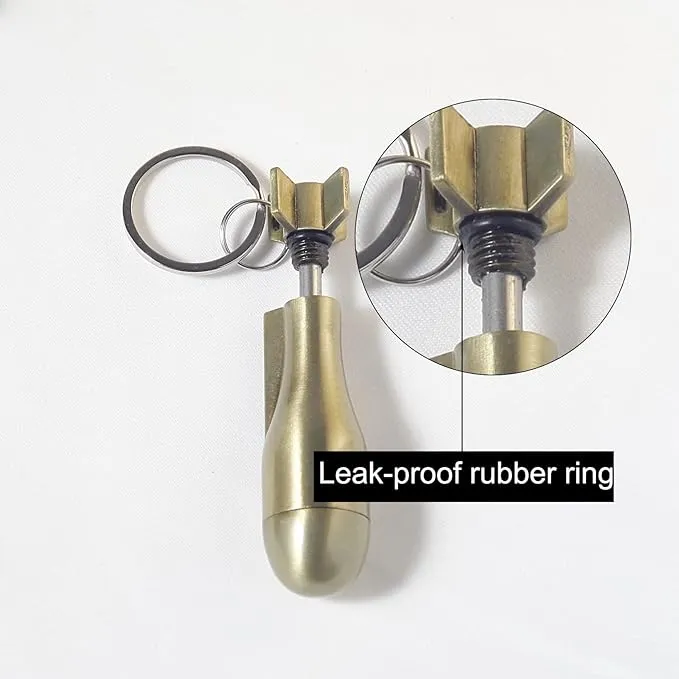 2Pcs Permanent Match Flint Match Keychain Flint Fire Starter Waterproof Emergency Survival Camping Keychain Lighter for Outdoor (No Oil Included)