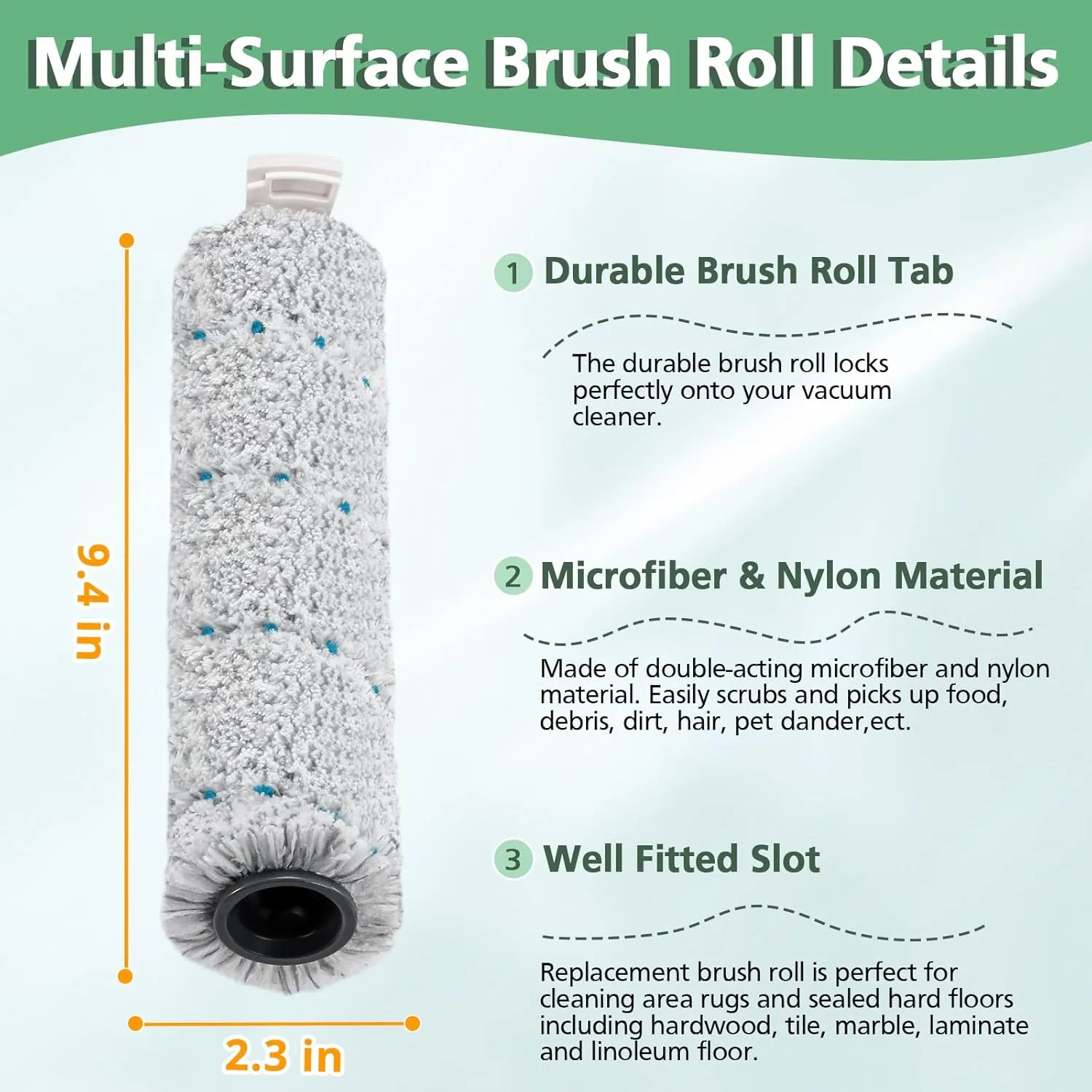 3 Pack Multi-Surface Brush Rolls 2787 and Vacuum Filters 1866 Compatible with Bissell CrossWave Max 2554 2554A 2590 2593 2596, HydroSteam Plus 35151 3515 35152 3513 3518 Vacuums, Part 1618638, 1608684