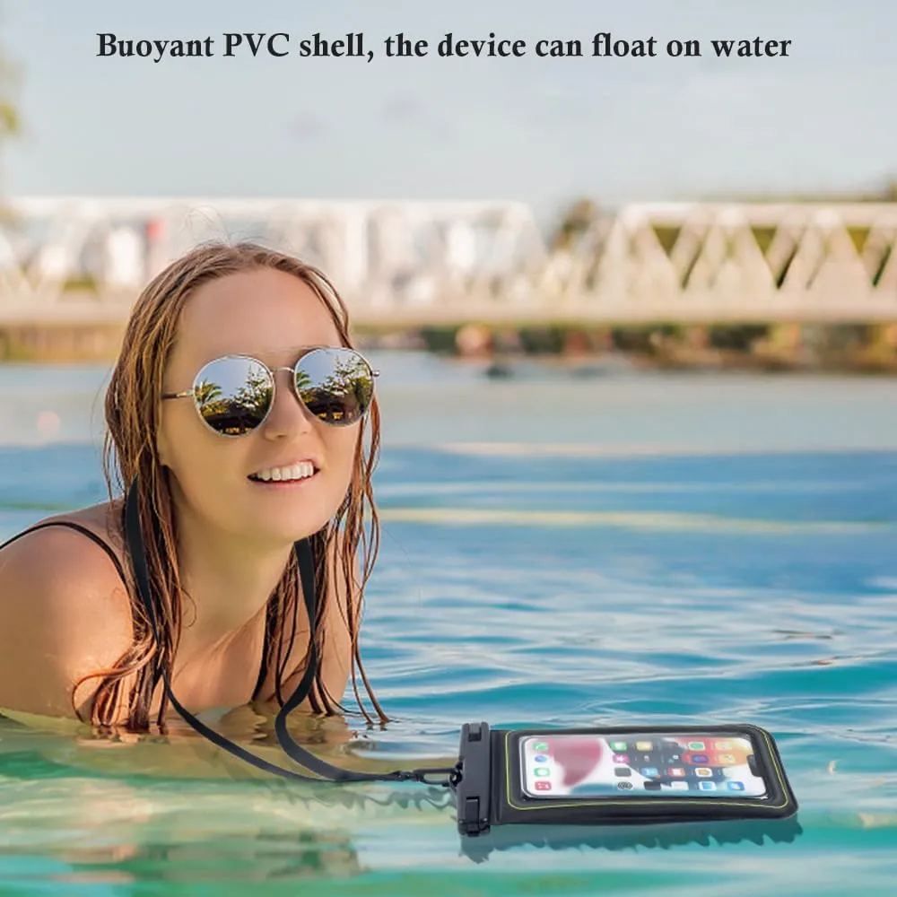 3 x Waterproof Floating Phone Pouch, Universal IPX8 Waterproof Case for iPhone Samsung Galaxy Series, 6.9" Dry Bag with Lanyard for Beach Pool Water Play Swimming
