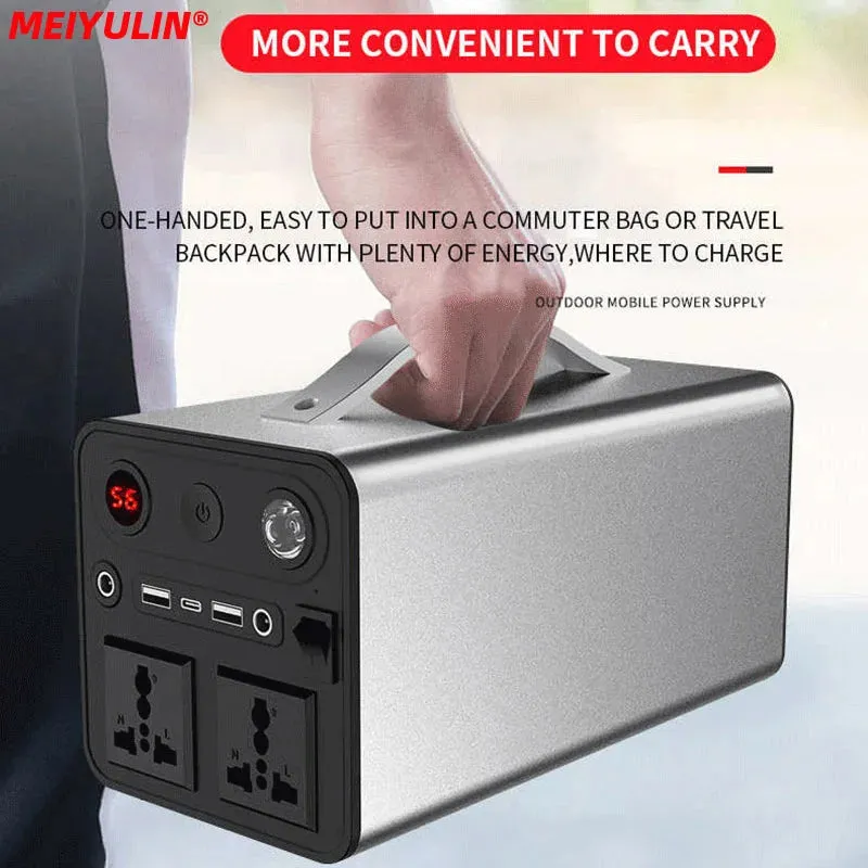 300W Portable Solar Power Station — 68000mAh LiFePO4 Battery for Camping & Backup