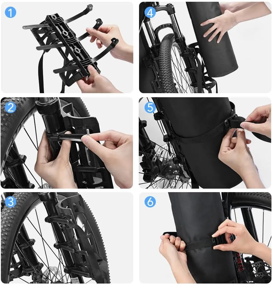 3L/7L Bike Fork Bag Waterproof Roll Top Dry Bag Bicycle Fork Bag Cycle Pack Bike Pannier