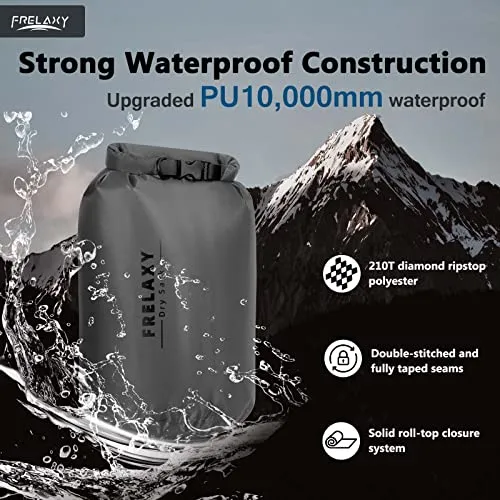 3pcs Waterproof Dry Bag,Lightweight Portable Dry Bags,5L/15L/25L Durable Dry Sack Set