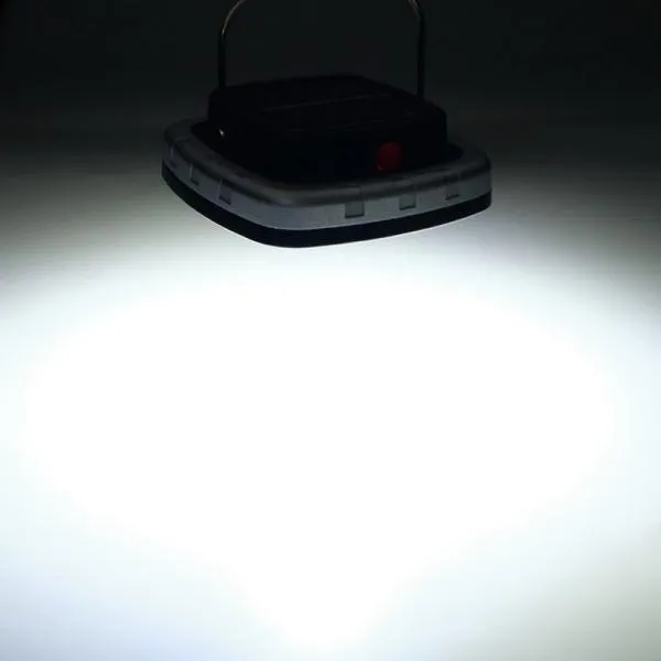 3W 270LM COB Portable Solar Light USB Rechargeable Camping Tent Light Emergency Lamp - Black