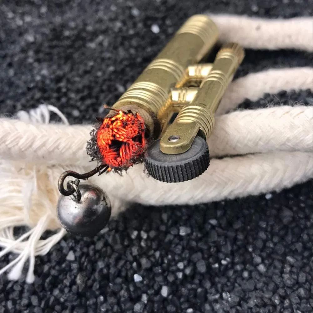 3X Vintage Lighter Retro Trench Rattlesnake Rope Velvet Metal Lighter Fire Starter Camping Outdoors,No Need for Kerosene/Gas,#1