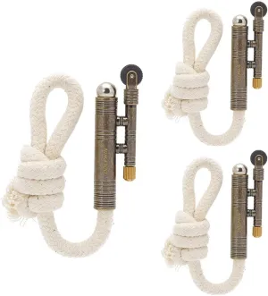 3X Vintage Lighter Retro Trench Rattlesnake Rope Velvet Metal Lighter Fire Starter Camping Outdoors,No Need for Kerosene/Gas,#3