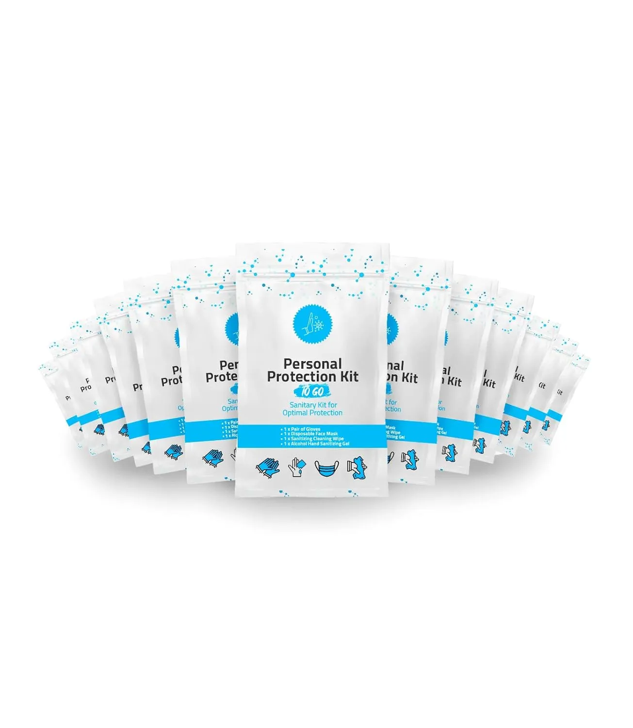 4 Item All-In-One Personal protection Kit - 10 PACK